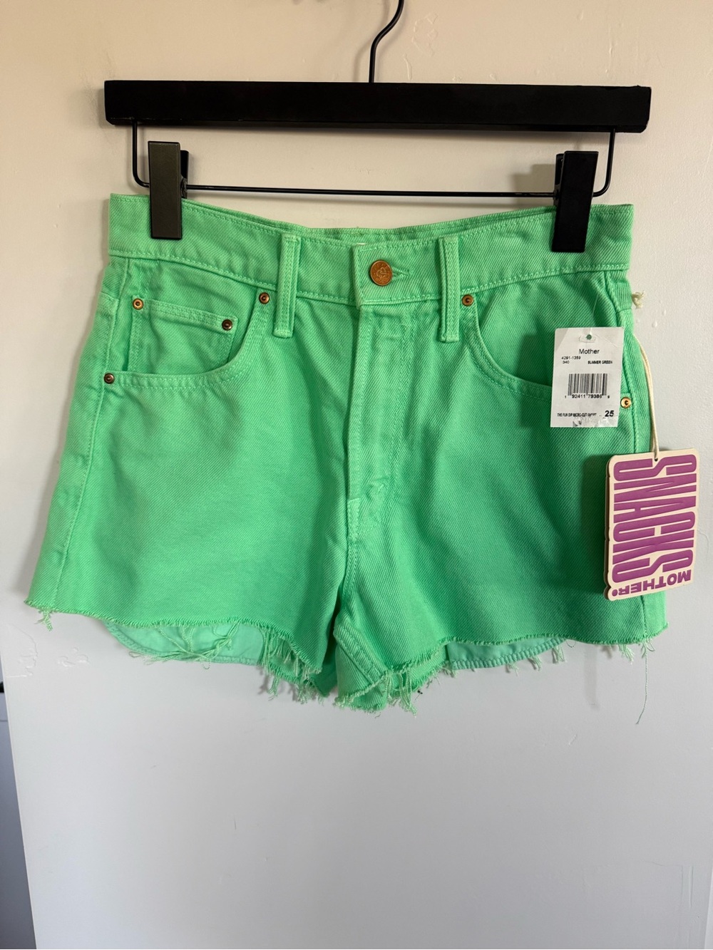 NWT RARE MOTHER Snacks The Fun Dip Micro Cut Shorts Size 25